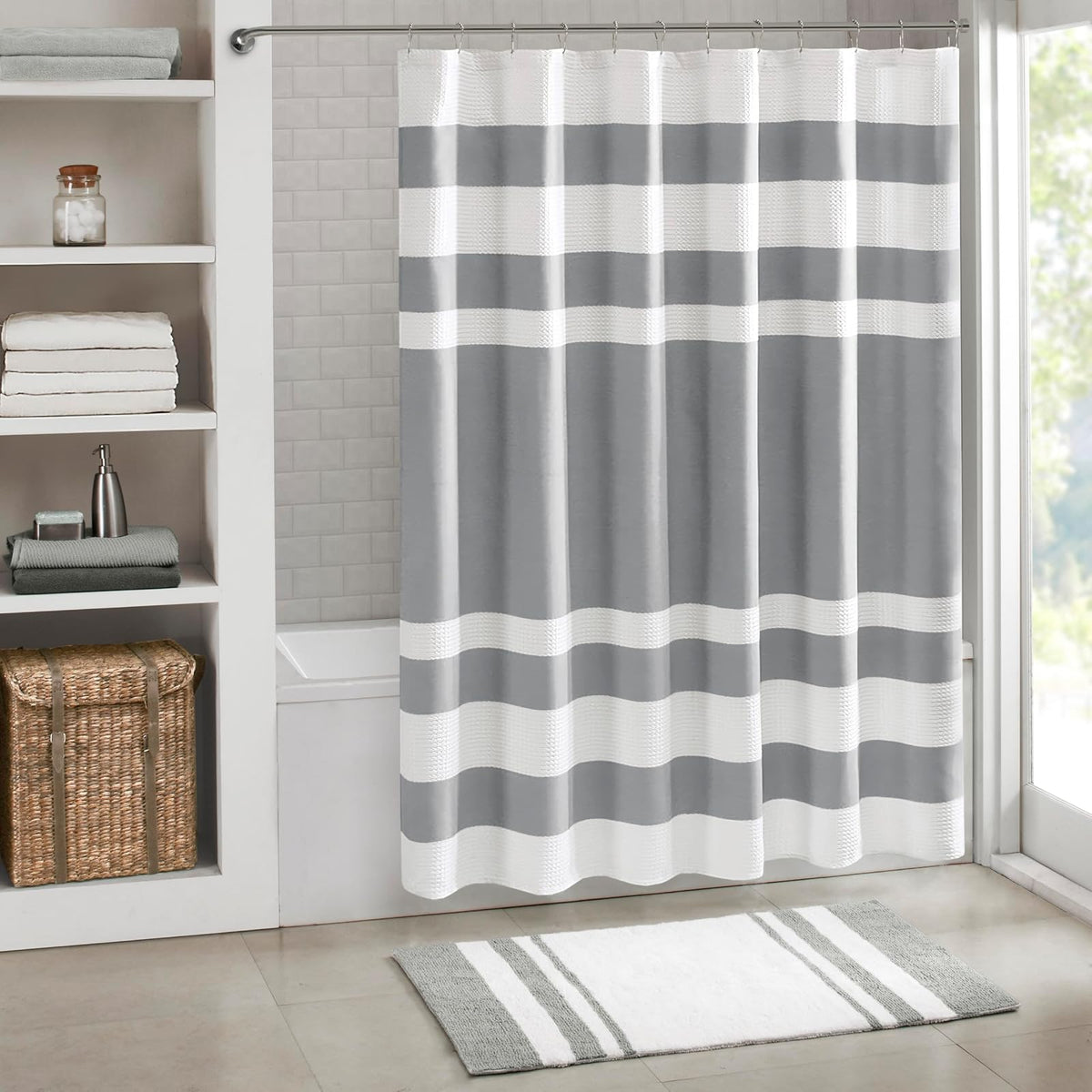 Madison Park – SPA Waffle Ducha, Gris, Gris, 72x72, 1
