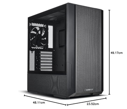 Lian Li Lancool 216 Estuche de Torre Media con Alto Rendimiento de refrigeración - Incluye Ventiladores PWM Frontales Dobles de 160 mm y 1 Ventilador PWM Trasero de 140 mm - Centrado en Flujo de Aire