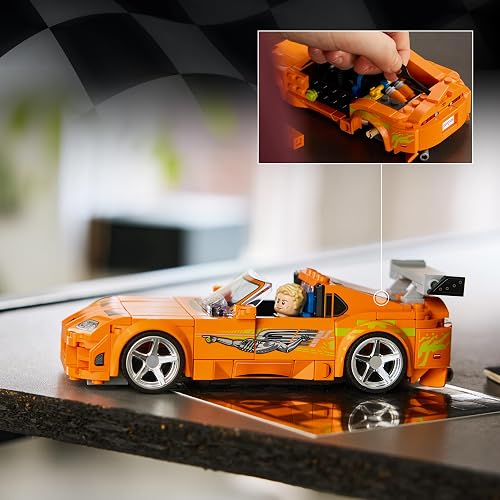 LEGO Speed Champions Toyota Supra MK4 de Rápido y Furioso 77260 | Juguete De Construcción, Niños Y Niñas, Años 10+, Automóvil De Juguete De La Película Con Minifiguras, 292 Piezas