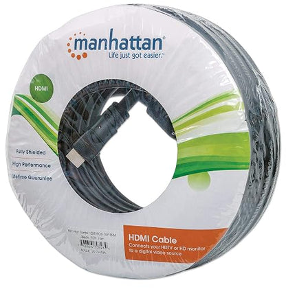 Manhattan 308434 Cable Hdmi, Hdmi a Hdmi, Macho/Macho, Negro, 15 m (50 ft)