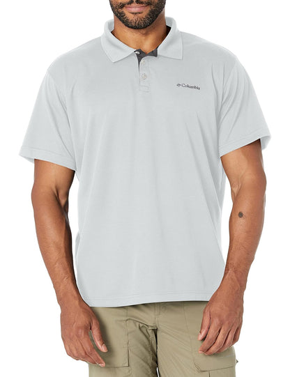 Columbia Polo de Manga Corta con Protección UPF 30 para Hombre - Gris (Cool Grey) - M