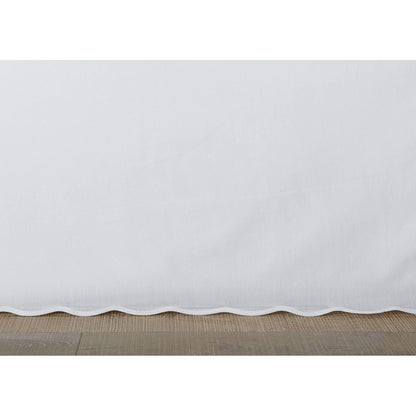 Stone Cottage - Falda de Cama King, Falda de Cama de algodón a Medida con Esquinas divididas, Juego de Ropa de Cama Ideal Simple (Blanco Macizo, King)