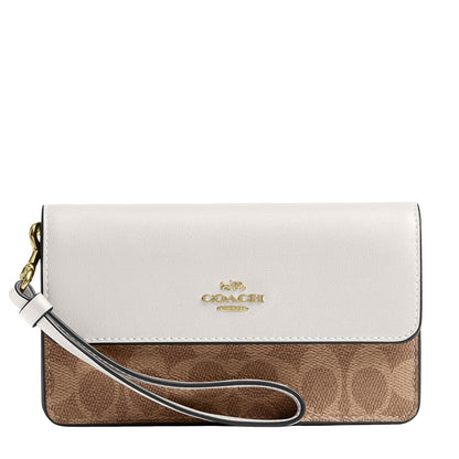 COACH Foldover Wristlet WRISTLET PLEGABLE Mujer