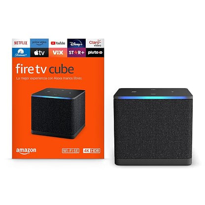 Fire TV Cube (modelo más reciente): Dispositivo de streaming controlado por voz con Alexa, Wi-Fi 6E y 4K Ultra HD