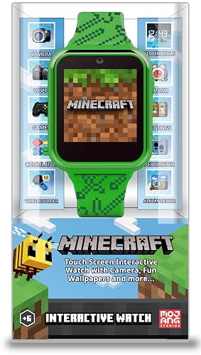 Minecraft Reloj inteligente interactivo con pantalla táctil (Modelo: MIN4045AZ)