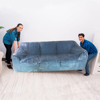 Uboxes SOFASCOVER02 Funda para Sofa, 2 Paquetes, 135" x 42", Transparente