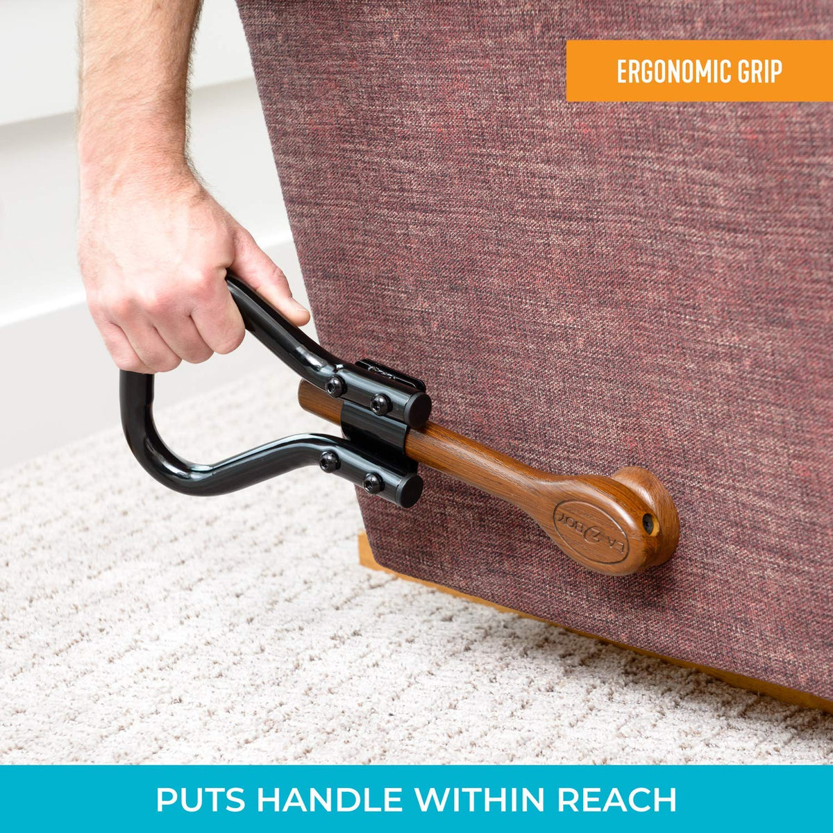 Stander 3000 Recliner Lever Extender Ergonomic Curve Grip Secure Fit for Easy Chair Handles
