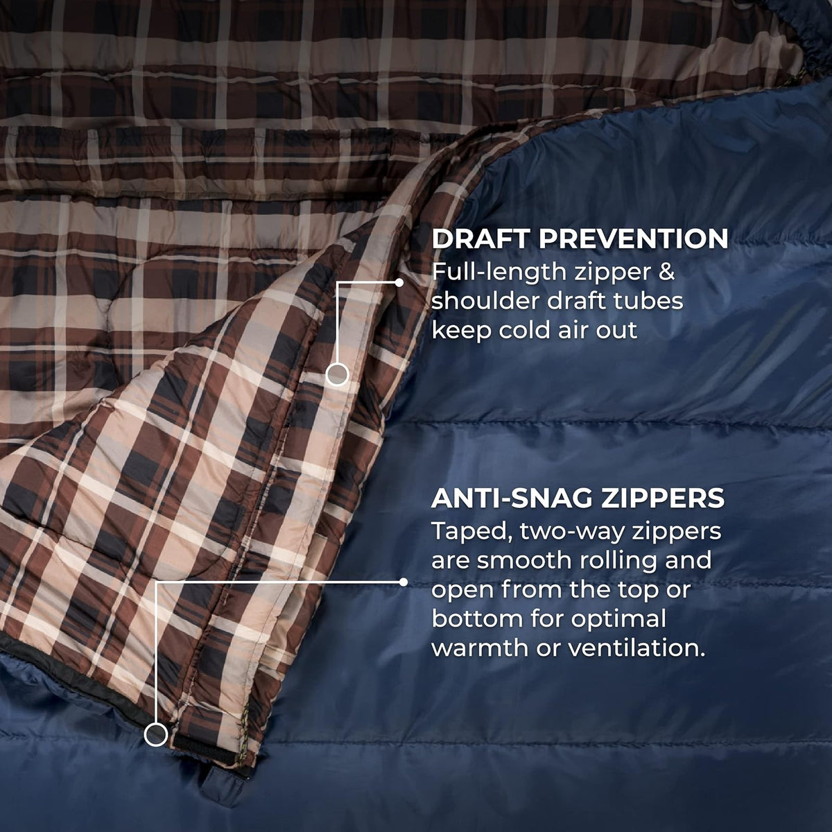 Teton Sports Mammoth, Bolsa de Dormir para Dos, se Incluye un Saco para Guardar Gratis
