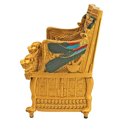 Decoración – Cajita de King Tut Trono Caja de joyería Egipcio – Egipcio estatuas