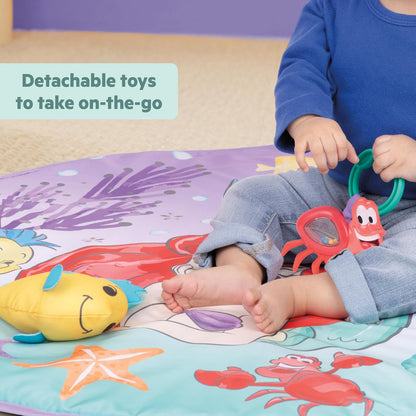 Bright Starts Gimnasio de Actividades de La Sirenita con Luces, para bebé, con Juguetes Colgantes y un cojín, 0 Meses en adelante