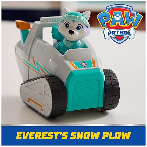 Paw Patrol, quitanieves de Everest, vehículo de Juguete con Figura de acción Coleccionable, Juguetes respetuosos con el Medio Ambiente para niños y niñas a Partir de 3 años