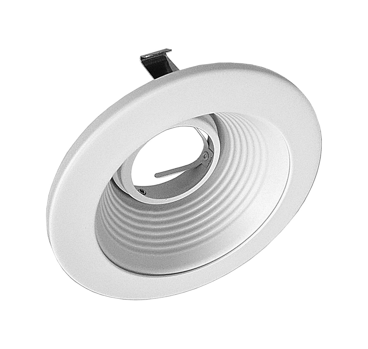 NICOR Lighting Embellecedor de deflector empotrable blanco de 4 pulgadas para bombilla MR16 (14002)