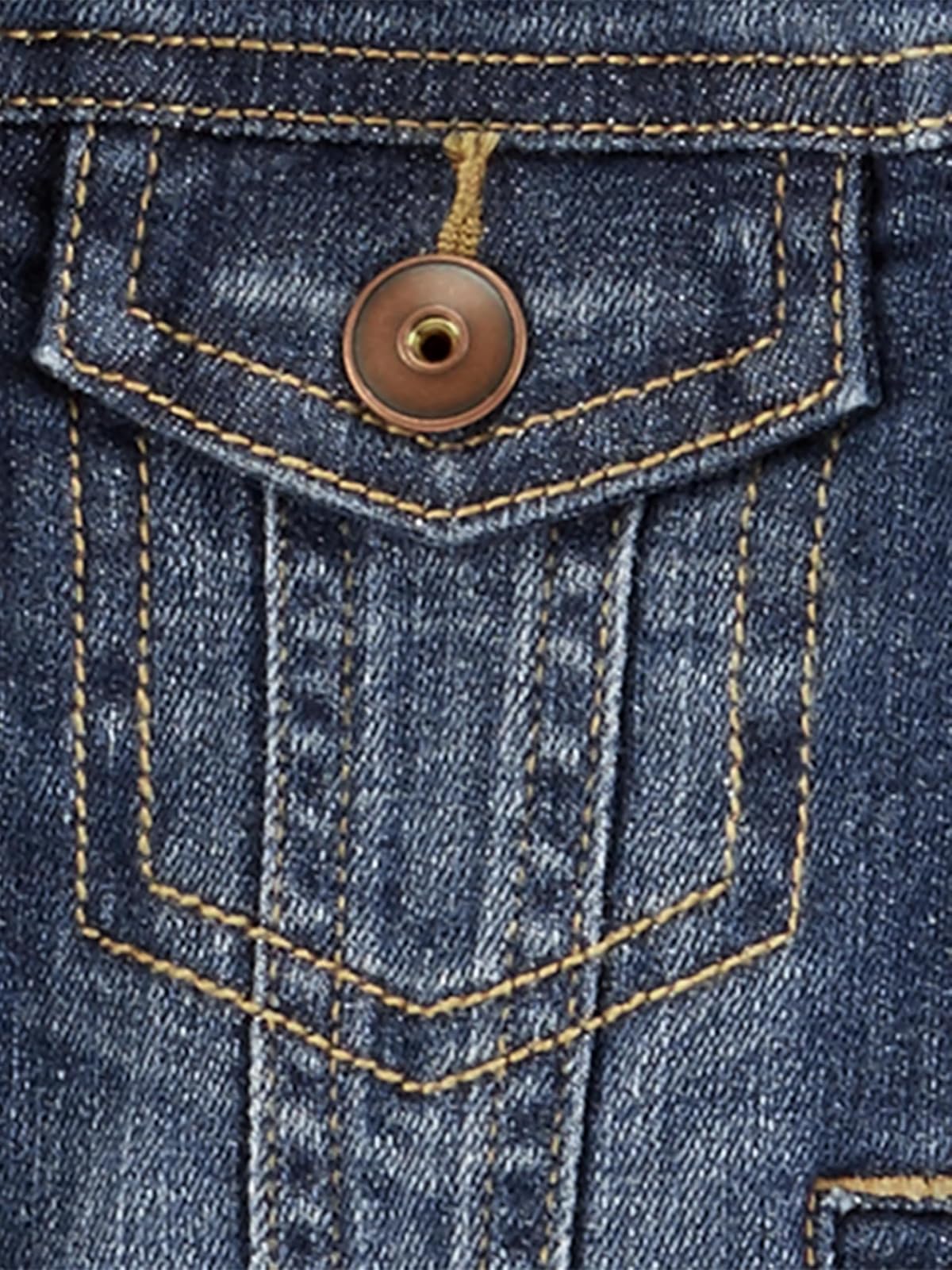 Simple Joys by Carter's Denim Jacket chamarra ligera de algodón bebés niñas
