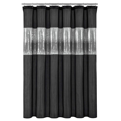 Lush Decor Night Sky - Cortina de Ducha, 72 x 72 Pulgadas, Color Negro