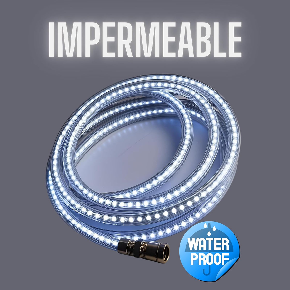 Luces LED para Exterior, 10M, 200 LEDs, 8 Modos de Iluminación, Manguera Transparente IP67 Impermeable, Decoración Navideña (Blanco Frío)