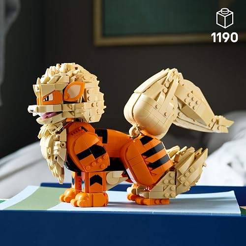 LEGO Pokémon Arcanine – Construye una Detallada Figura Articulada para Exhibirla como Decoración Pokémon – Regalo Coleccionable de Videojuego para Adultos – 72160