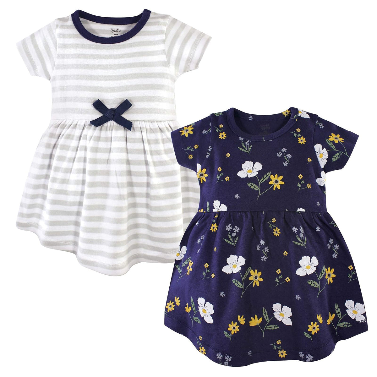 Hudson Baby Vestido de algodón para niña