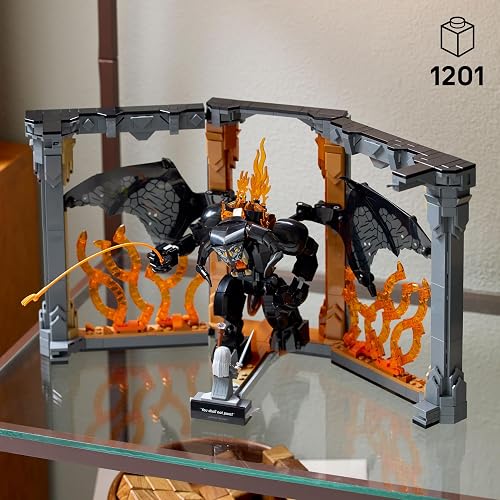 Lego Icons Rincón Entre Libros: El Señor de los Anillos: Balrog Kit de Decoración, Set de Construcción, Regalo para Adultos y Amantes de la Épica Trilogía Cinematográfica 10367