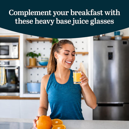 Libbey Vasos de jugo de base pesada, juego de 8