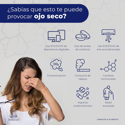 HUMYLUB OFTENO Gotas Oftálmicas Lubricantes con Hialuronato de Sodio y Condroitín Sulfato, Alivio Eficaz para Ojo Seco Leve a Moderado, Estabiliza Película Lagrimal, Frasco Gotero 15 ml