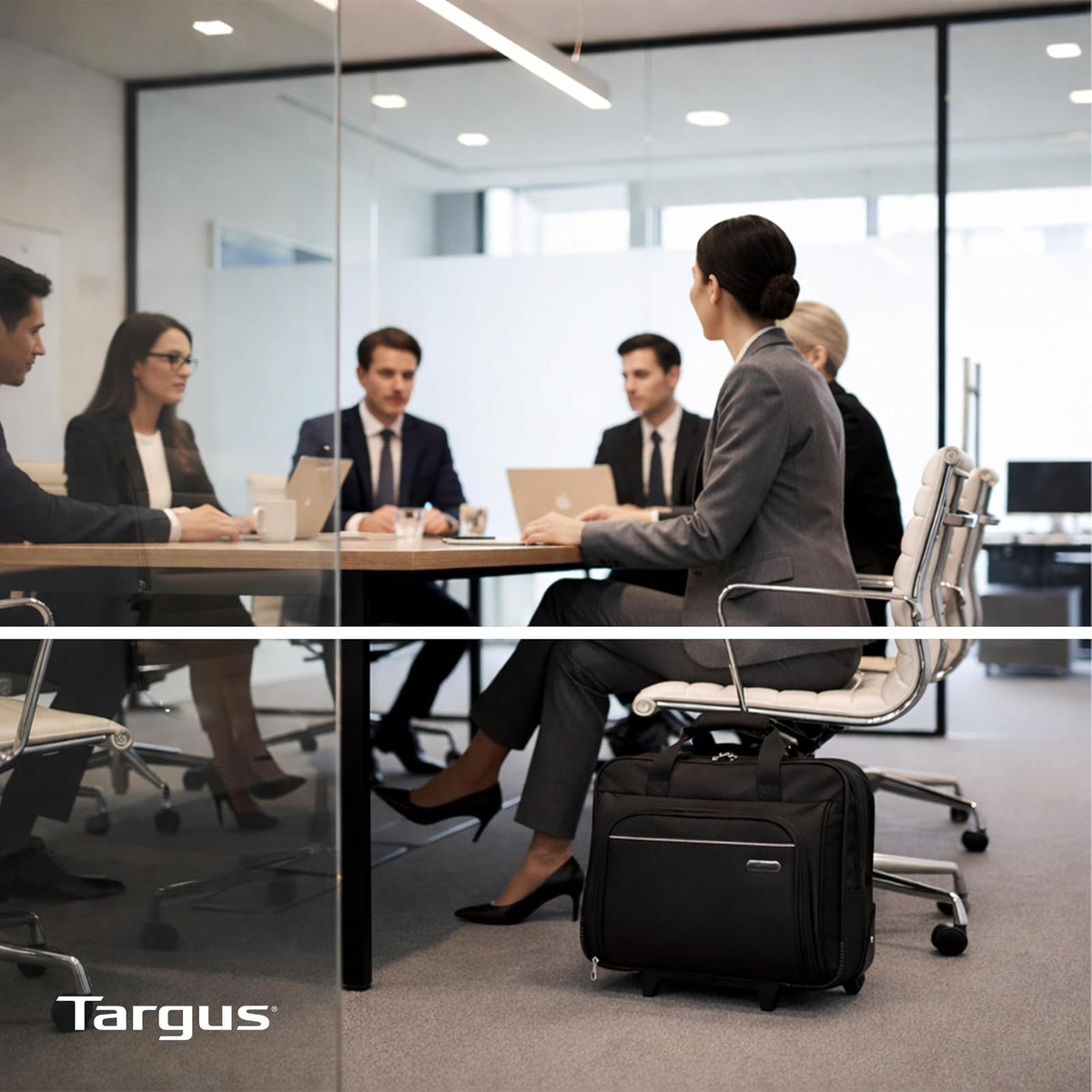 Targus, Maleta con ruedas para laptop, Negro, 355,6 x 190,5 x 419,1 mm(14x 7.50 x 16.50))
