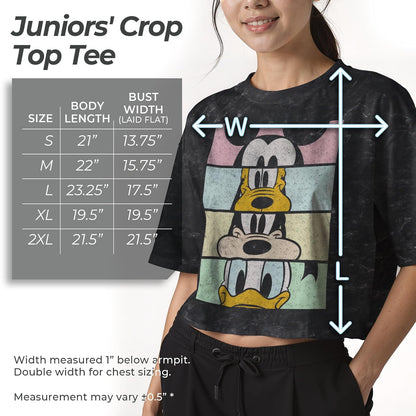 Disney Disney Characters Crew Crop - Playera Corta de Manga Corta para Mujer Camiseta para Mujer