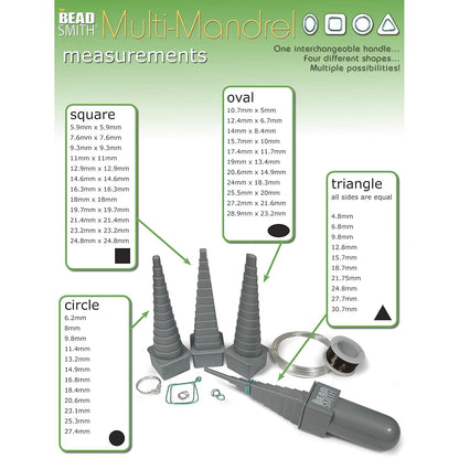 Beadsmith Multi Right Angle Wire Mandrel Looping Tool with 4 Shapes and 48 Sizes