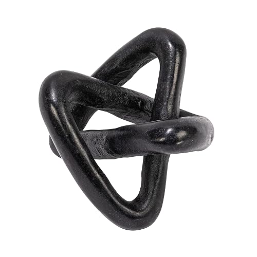 Creative Co-Op - Nudo Decorativo Moderno de mármol, Color Negro