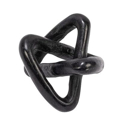 Creative Co-Op - Nudo Decorativo Moderno de mármol, Color Negro