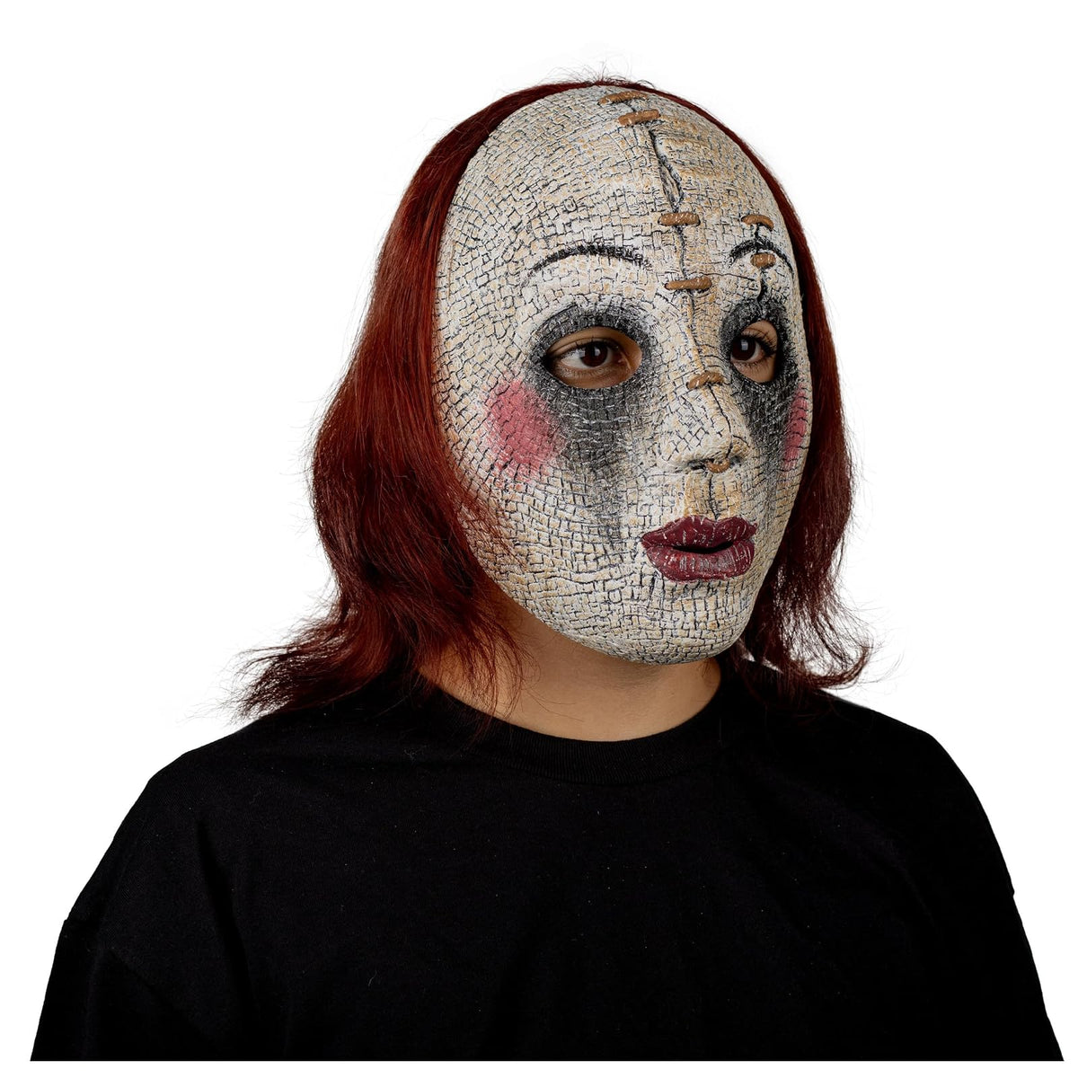 Ghoulish Productions Máscara De Látex Possesed Doll, Urban Mask Muñeca Poseída, Disfraz Aterrador para Halloween y Fiestas Temáticas, Cosplay Muñeca Mala, Diseño Artesanal Face Mask
