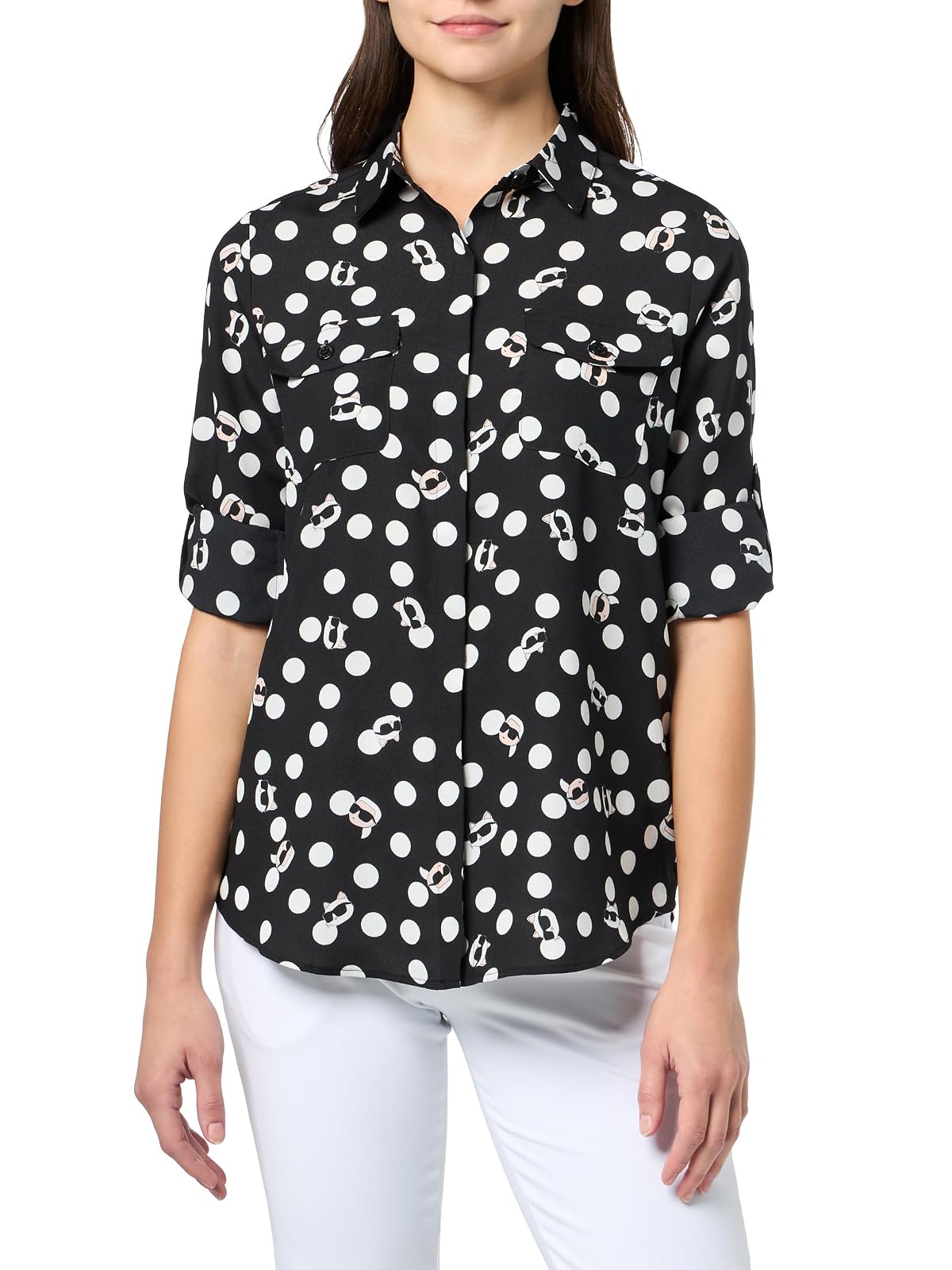 Karl Lagerfeld Blusa con Logotipo de Moda para Mujer