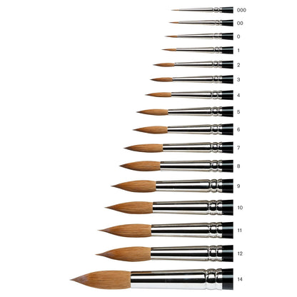 winsor & newton Series 7 Kolinsky pincel de acuarela – redondo # 000, Negro, #5, 1