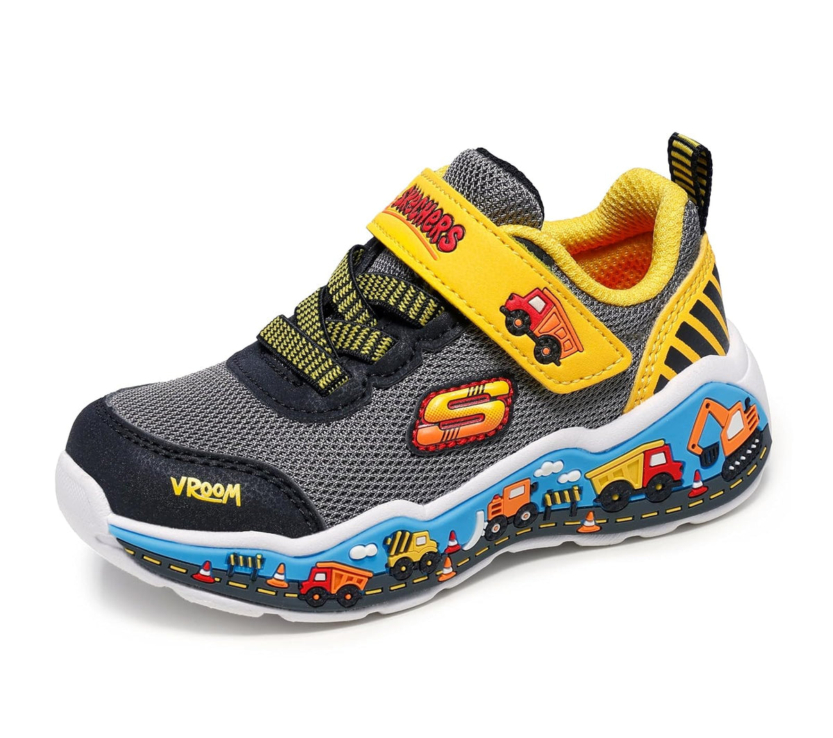 Skechers Play Scene tenis para niño - 15.0 cm - Negro - Amarillo
