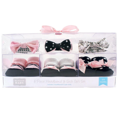 Hudson Baby Girl's Headband and Socks Giftset