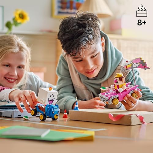 LEGO Super Mario : Mario Kart – Wario y Rey Boo Figuras, Vehículos de Derrape Cuatripeluche y Clásico, Idea de Regalo con Personajes de Nintendo para Niños de 8 Años o Más 72038