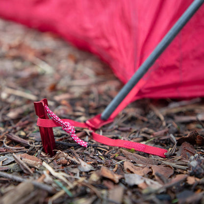 MSR Kit de estaca para Tienda de campaña, Paquete de 6, Mini - 6 Pulgadas, Rojo