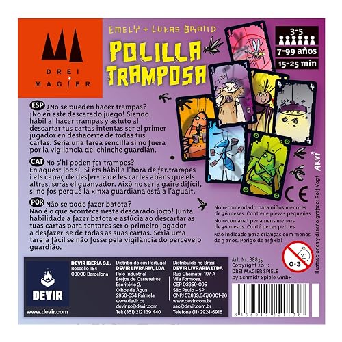 Devir Juego de Mesa Bichos, Polilla Tramposa