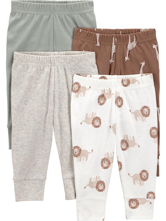Simple Joys by Carter's 4-Pack Neutral Pant Pantalones Unisex bebé