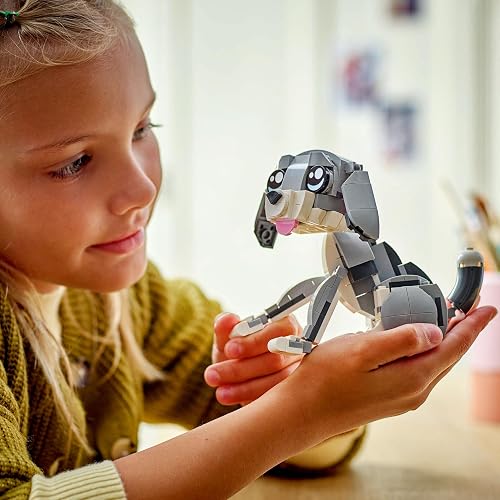 LEGO® Creator 3en1 Gato Juguetón Juguete con Animales, transformable en Figura de Perro o Paloma, Set de construcción, Regalo de cumpleaños para niñas y niños de 8 años o más 31163