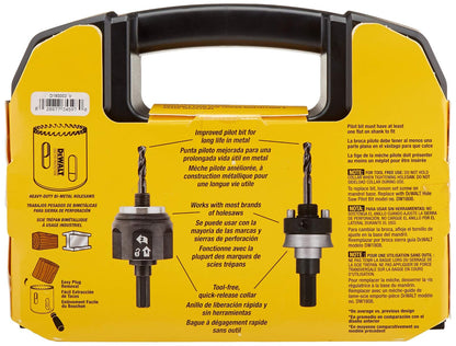 DEWALT Kit de sierra perforadora, juego de electricista estándar, bimetálico (D180002), amarillo
