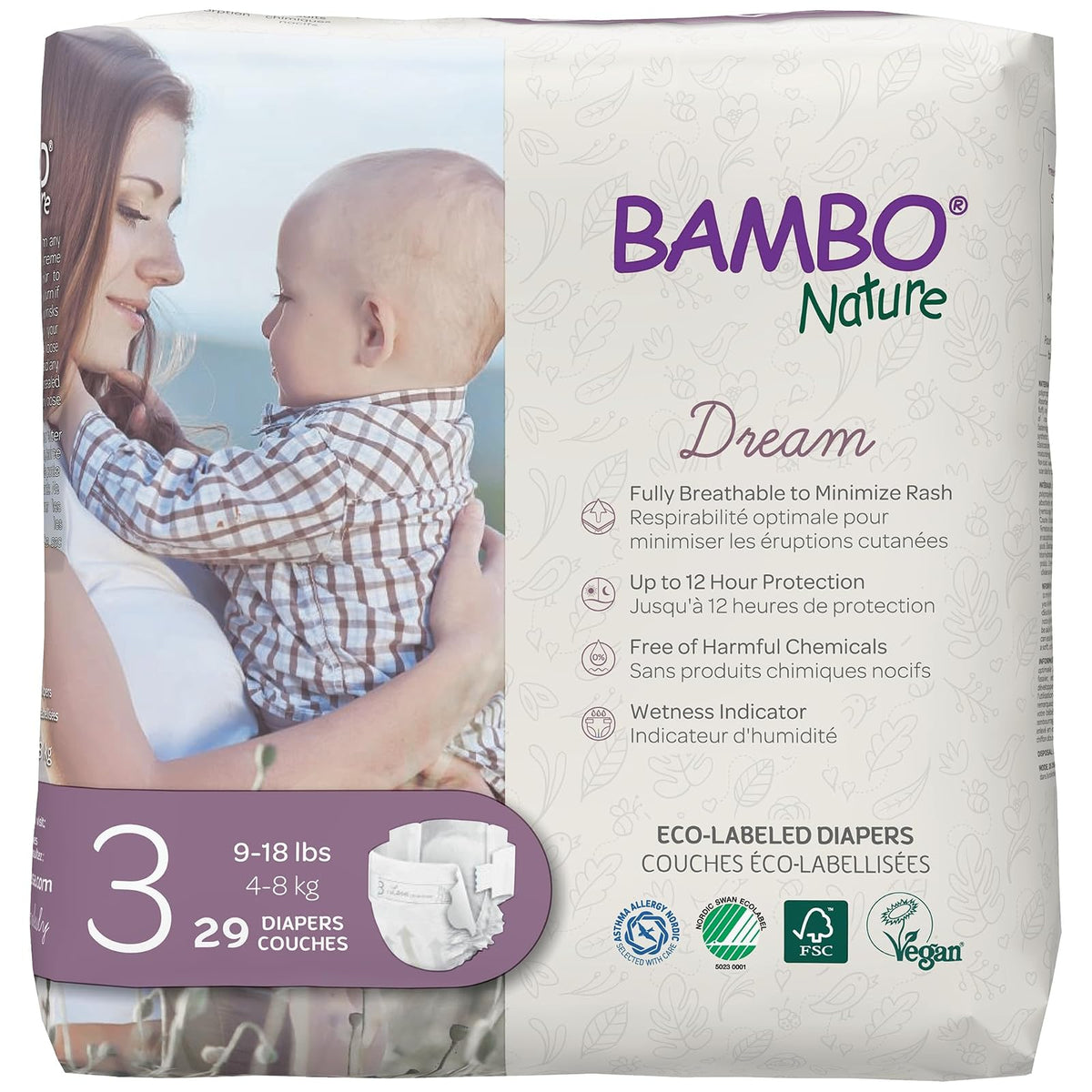 Bambo Nature Pañal Ecológico Talla 1, 216 Piezas - Talla 3 - 29