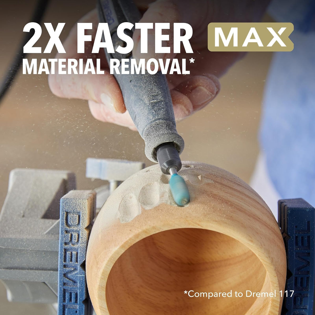 Dremel 9954 - Punta de punta de bola de 5/16 pulgadas, punta de talla giratoria de potencia, ideal para aplicaciones de extracción y alisado en madera, plástico, espuma y goma