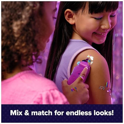 Cool MAKER Shimmer Me Body Art Rodillo, Gemas y 3 películas, 135 diseños de Tatuajes Metalizados temporales, Juguetes de Manualidades para niñas a Partir de 7 años