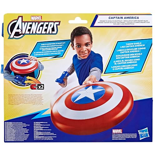 Avengers Figura de Acción Capitán América, Escudo Magnético, Incluye 1 Escudo, 60 Meses-96 Meses