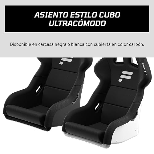 Fanatec ClubSport GT Sim Racing Asiento – Rígido y Duradero, Carcasa Reforzada con Fibra, Espuma Acolchada, Tejido Transpirable, Soporte Lumbar – Negro
