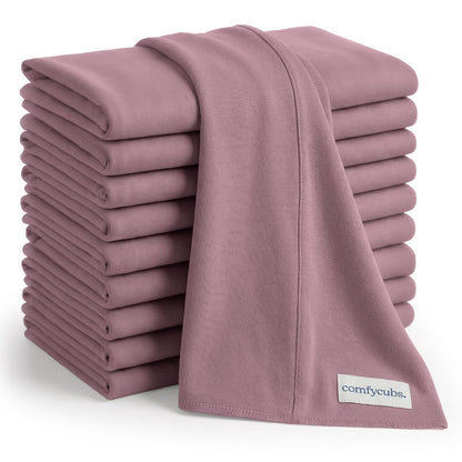 Pañitos para Bebé para Eructar (Paquete de 10) – Comfy Cubs, Toallitas Grandes de 6 Capas, 100 % Algodón Ultra Absorbente para Babitas y Derrames – Suaves, Delicadas, Regalo Esencial para Recién Nacido Mora