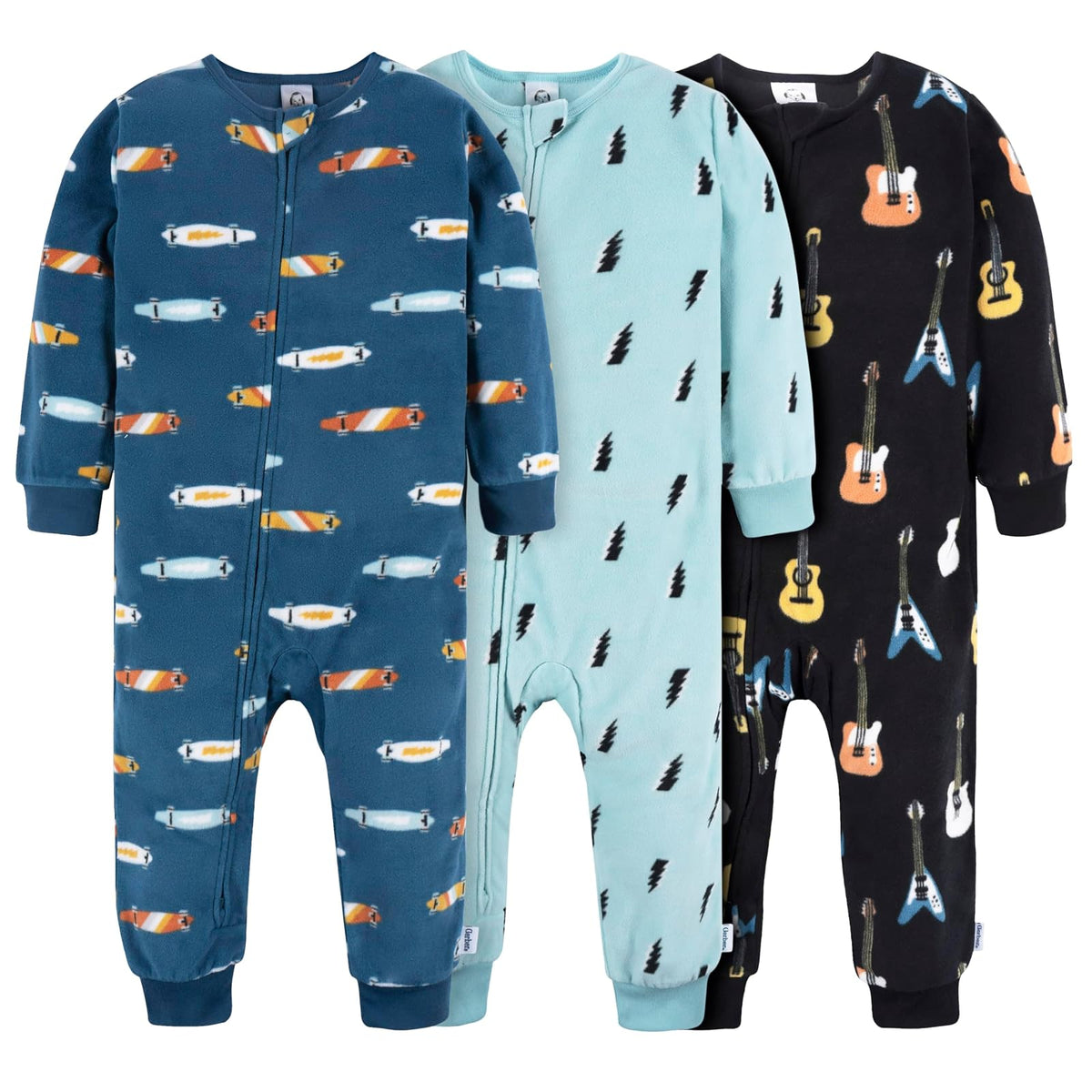 Gerber Flame Resistant Fleece Footless Pajamas 3-Pack Durmientes para bebés y niños pequeños bebés niños