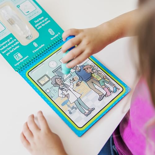 Melissa & Doug On the Go Water Wow! Ocupaciones (Bloc Reutilizable de Actividades Revela con Agua, Pluma Gruesa de Agua)