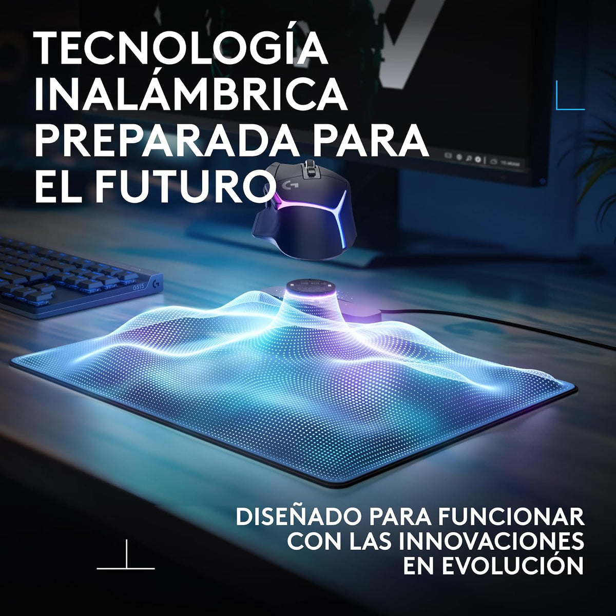 Logitech G POWERPLAY 2 Mousepad de Carga Inalámbrica para Mouse Gaming, 34,5 x 28,4 cm, 3,5 mm Grosor, Compatible con PC y Mac - Negro