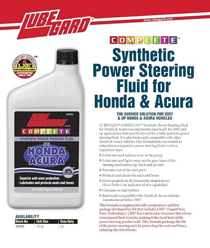 Lubegard Líquido Sintético de Dirección Asistida 24242 para Honda/Acura, 946 ml
